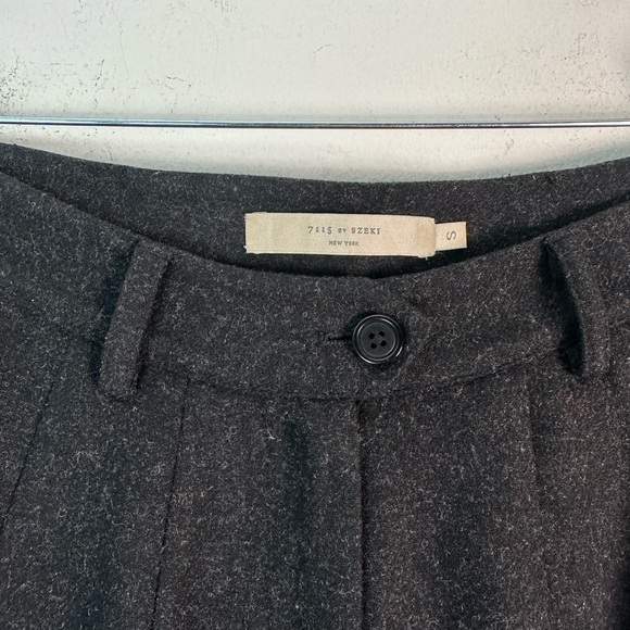 7115 by Szeki Charcoal Wool Cropped Trouser Size Small - Picture 5 of 14